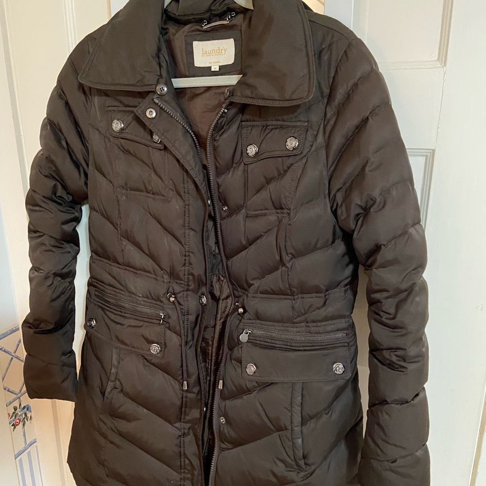 Laundry by Shelli Segal Faux Fur Down Puffer Jacket